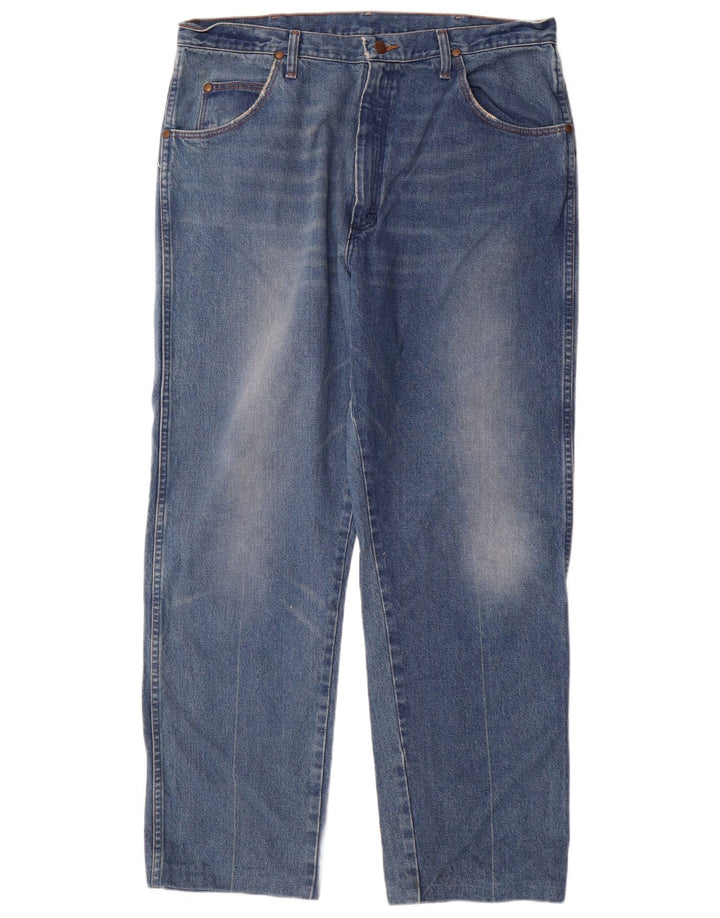 Blugi drepti pentru bărbați Wrangler W38 L30 Bumbac albastru