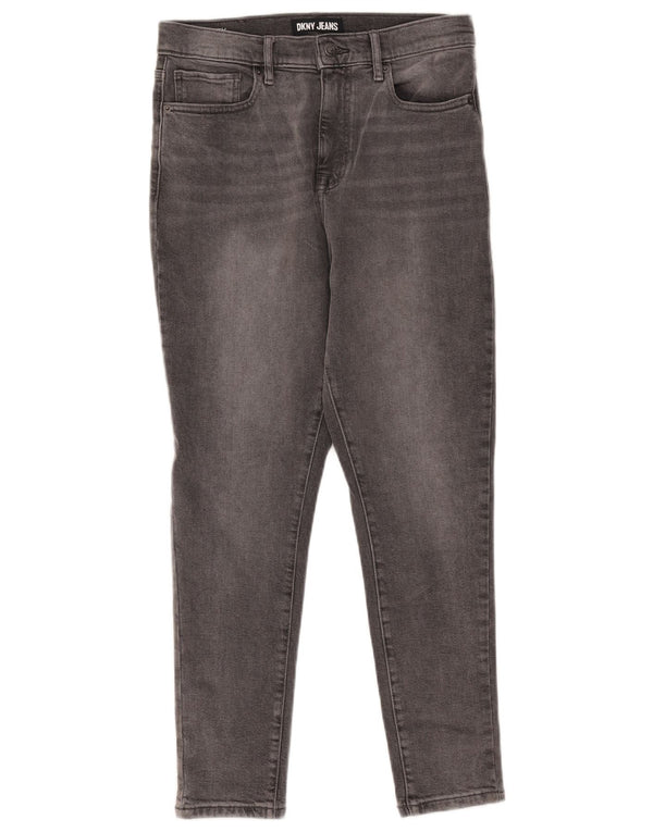 Dkny Blugi skinny cu talie înaltă pentru femei W30 L26 bumbac gri