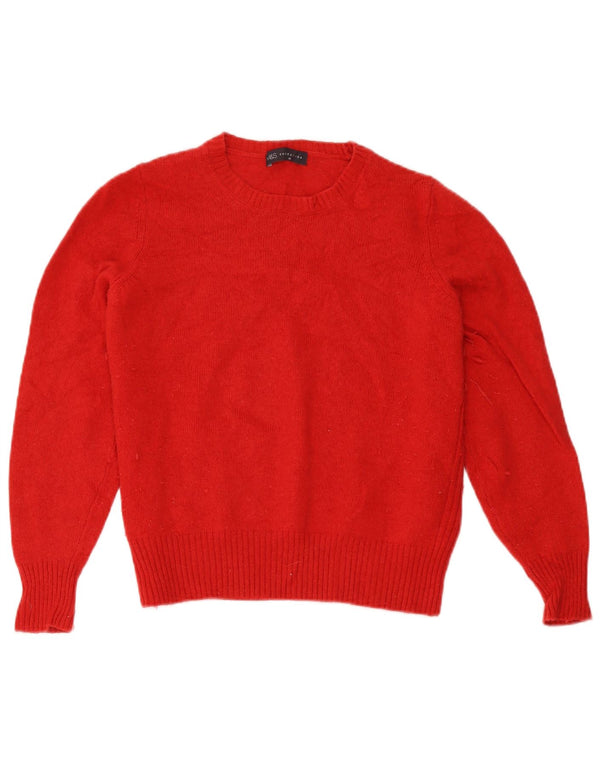 Pulover pentru femei Marks & Spencer, cu gât de barcă, UK 18 XL, lână de miel roșie
