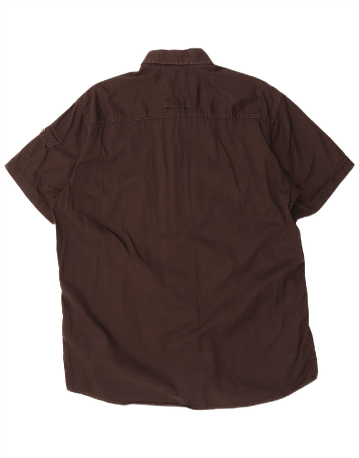 Cămașă cu mânecă scurtă pentru bărbați CAMEL ACTIVE, bumbac negru mare