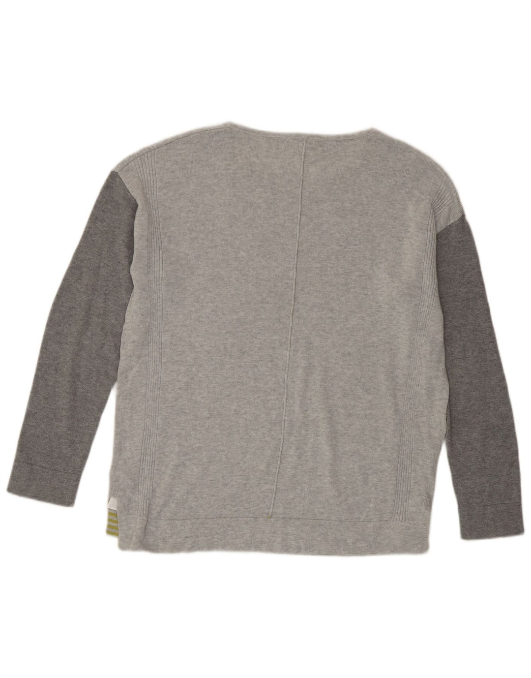 White Stuff Top supradimensionat pentru femei cu mânecă lungă UK 10 Small Gri Colorblock