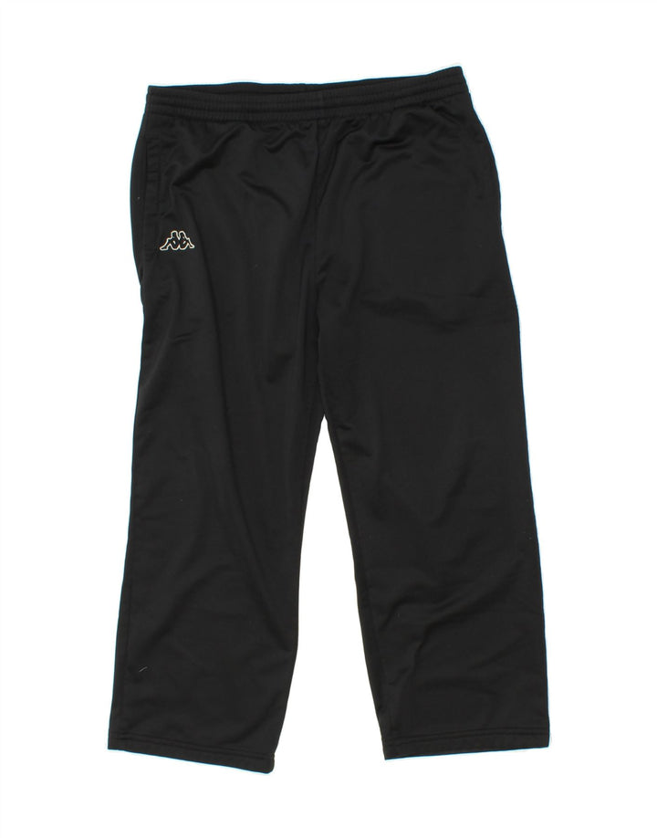 KAPPA Mens Crop Tracksuit Trousers XL  Black Polyester Vintage Kappa and Second-Hand Kappa from Messina Hembry 