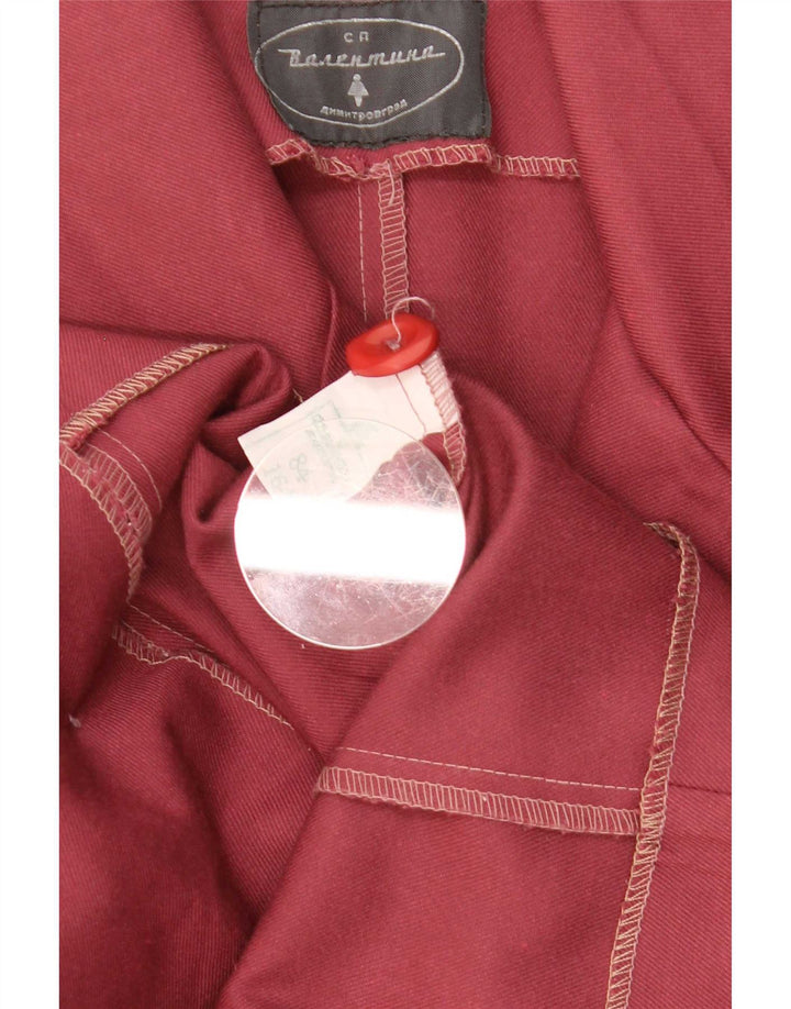 Jachetă vintage pentru femei la dublu piept UK 10 Small Red
