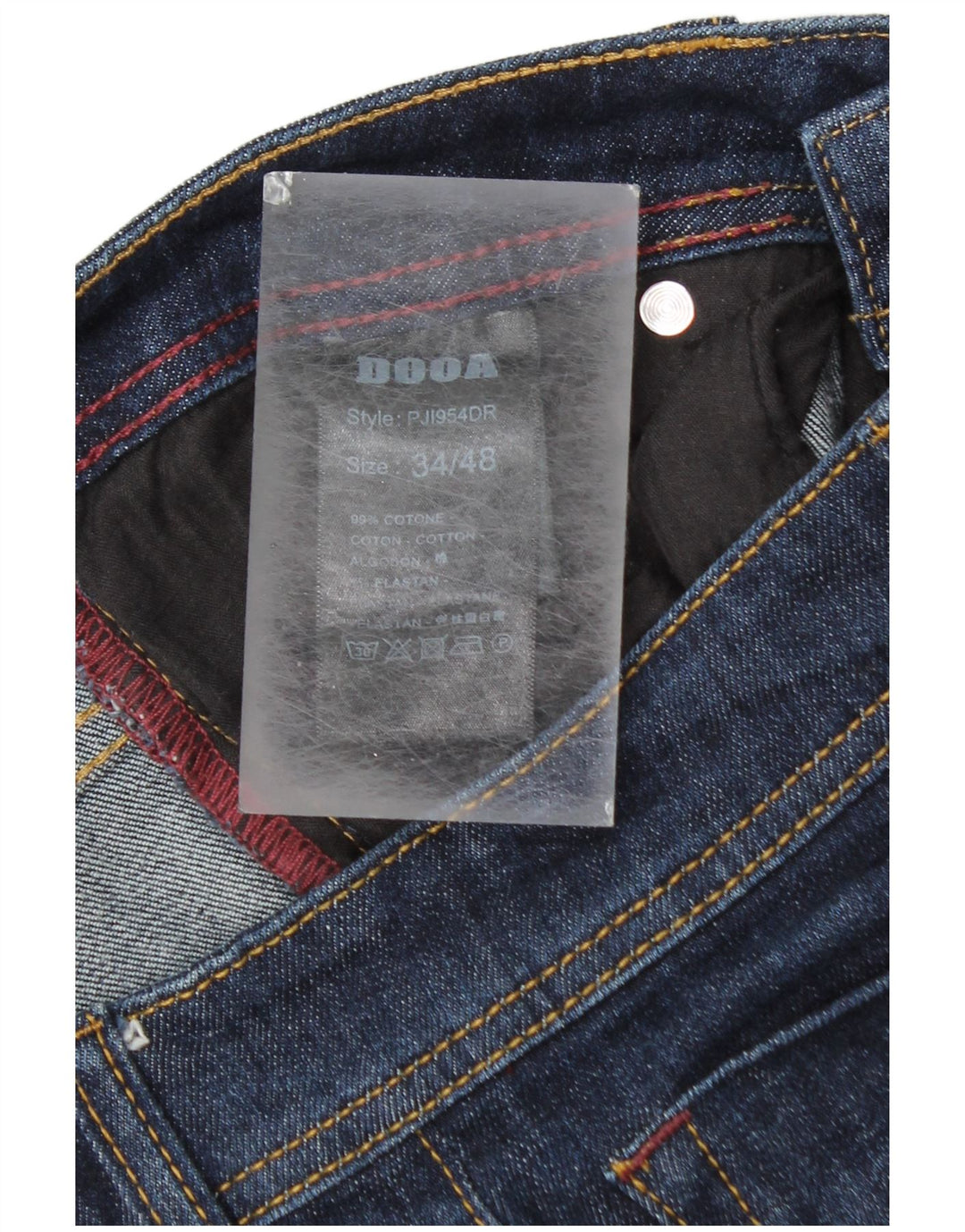 Blugi slim pentru bărbați vintage IT 48 Medium L34 L30 Bumbac bleumarin