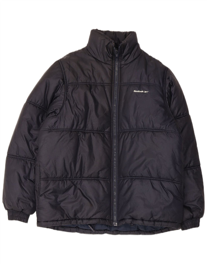 Jachetă căptușită pentru bărbați Reebok UK 40, mare, nailon bleumarin