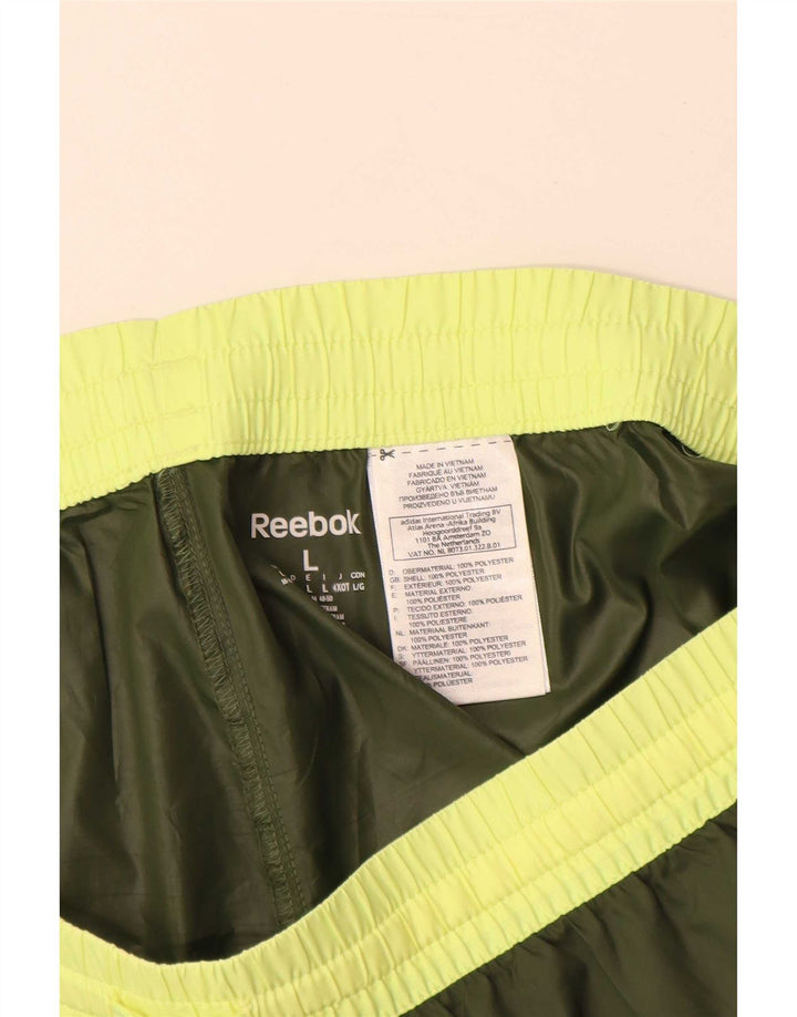 Pantaloni scurti sport Reebok pentru femei UK 16 Large Kaki Poliester