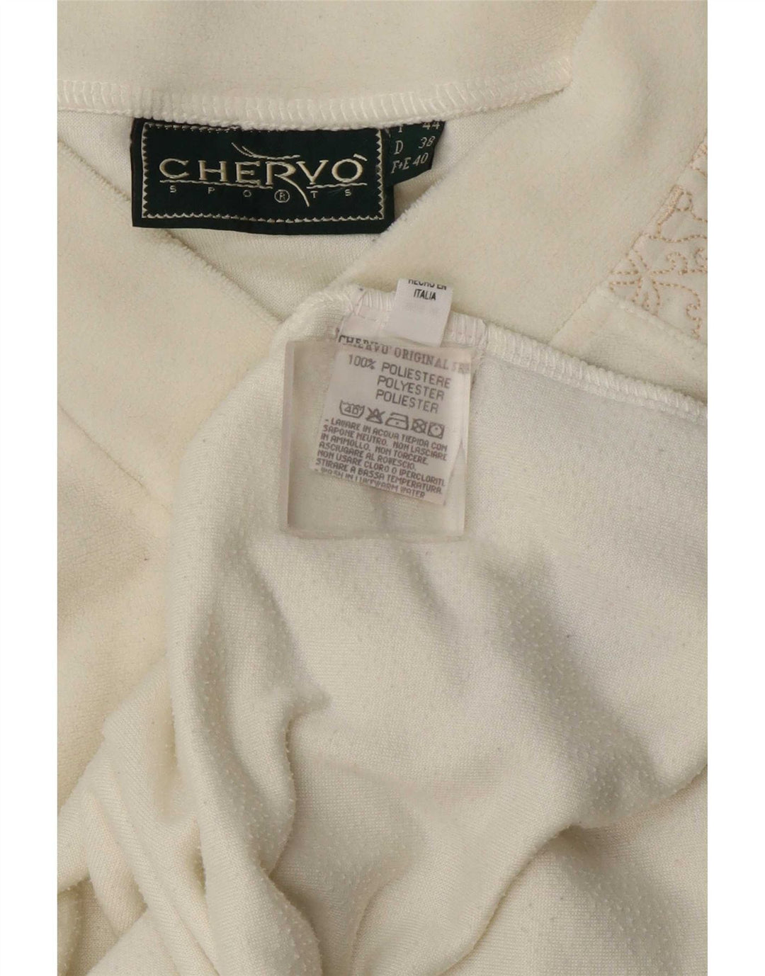 Vestă din velur pentru femei Chervo IT 44 Poliester Paisley alb mediu