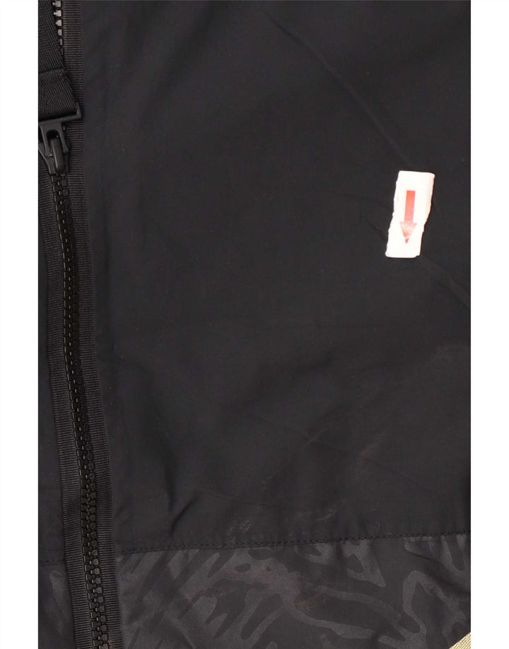 Jachetă de ploaie cu glugă Adidas pentru bărbați UK 40 Large Black Geometric