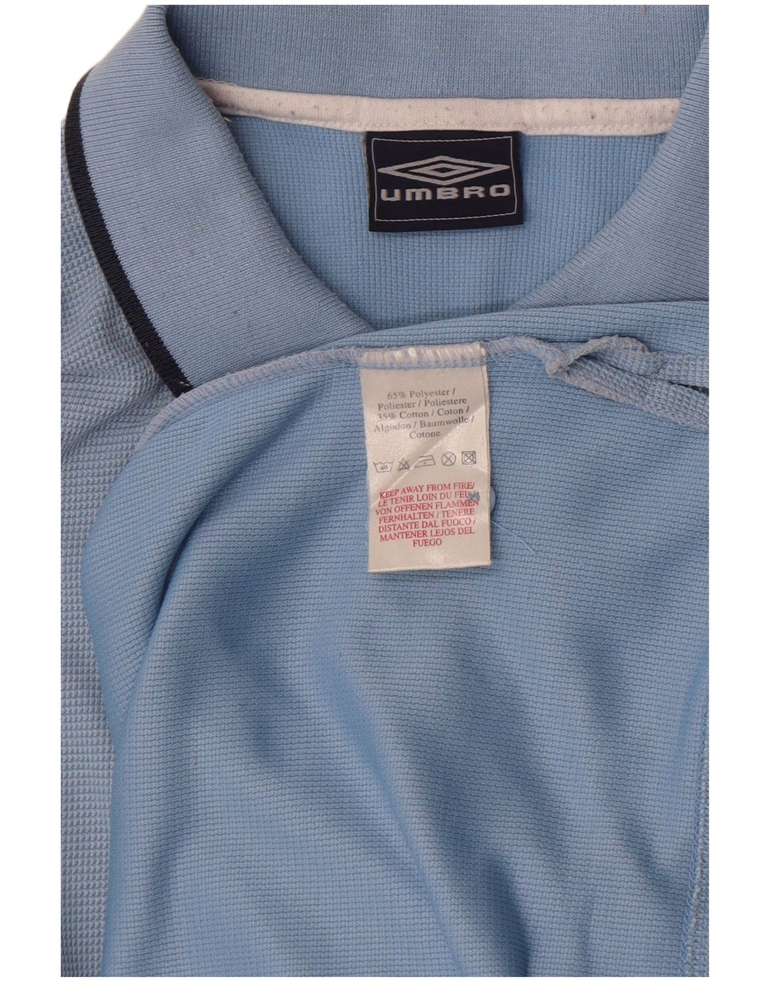 Tricou polo Umbro pentru bărbați, poliester albastru mediu