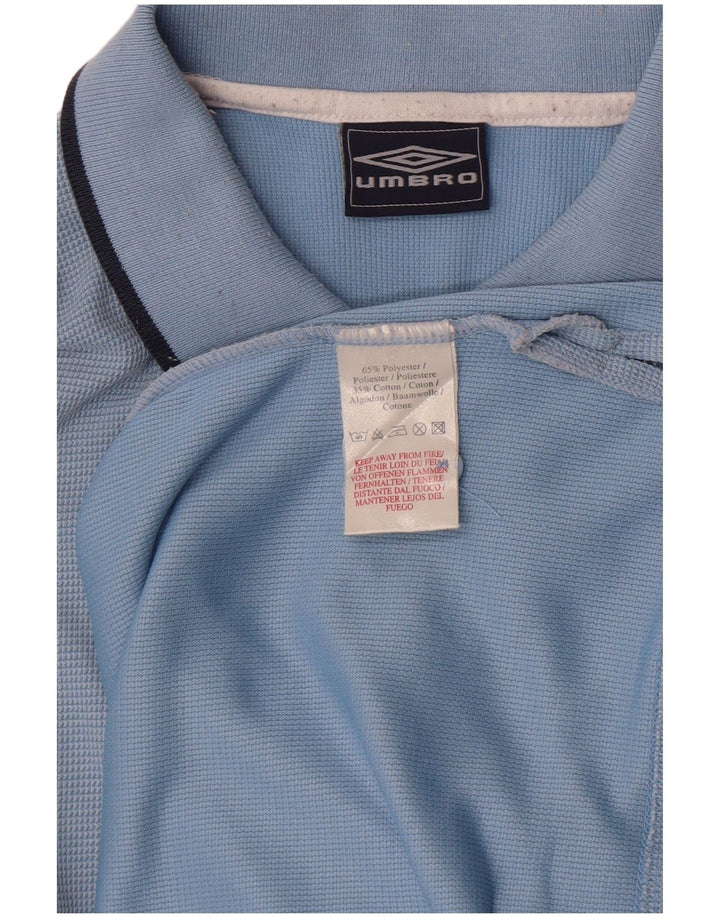 Tricou polo Umbro pentru bărbați, poliester albastru mediu