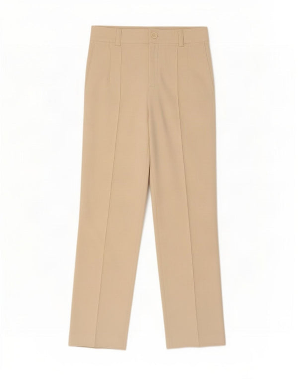 Pantaloni casual drepti pentru femei Zara Mediu L32 L33 Poliester alb