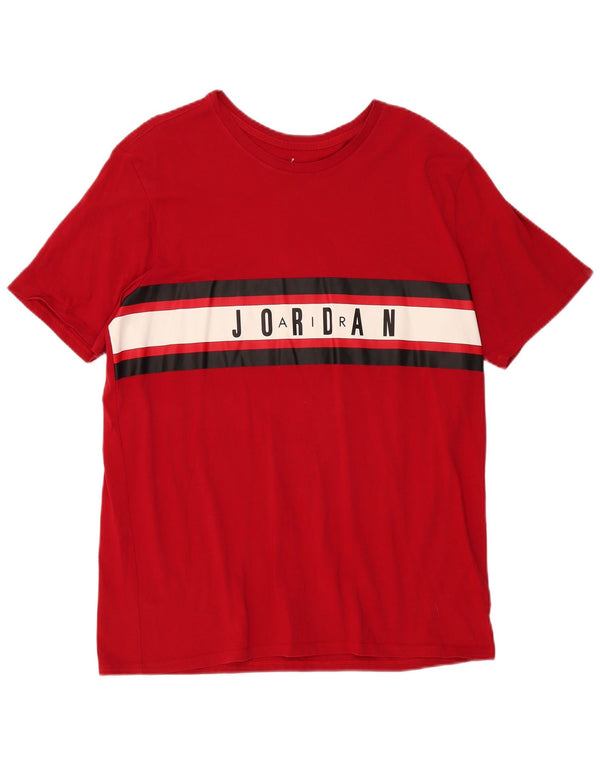 Tricou grafic pentru bărbați Jordan Top XL, roșu, bumbac color bloc