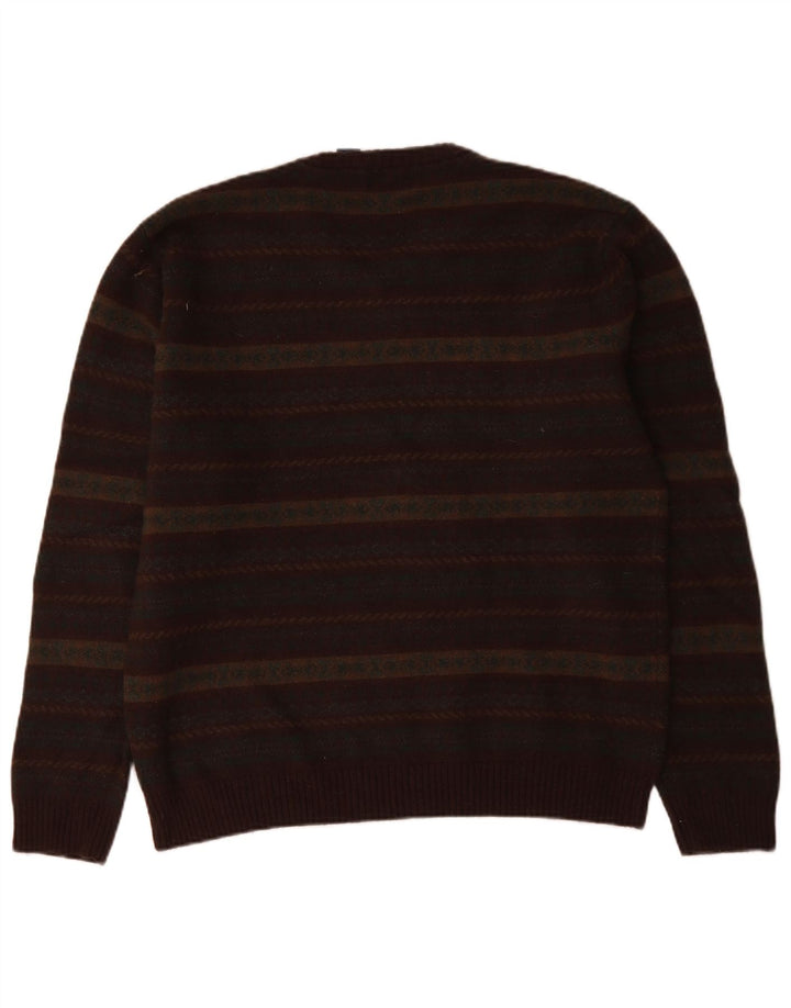 Pulover pentru bărbați Chaps cu decolteu în V, mare, multicoloră, din lână de miel Fair Isle
