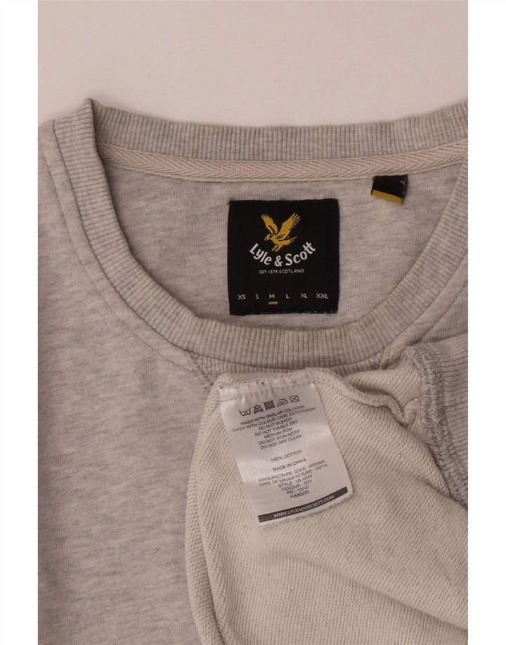 Hanorac pentru bărbați Lyle & Scott Pulover din bumbac gri mediu