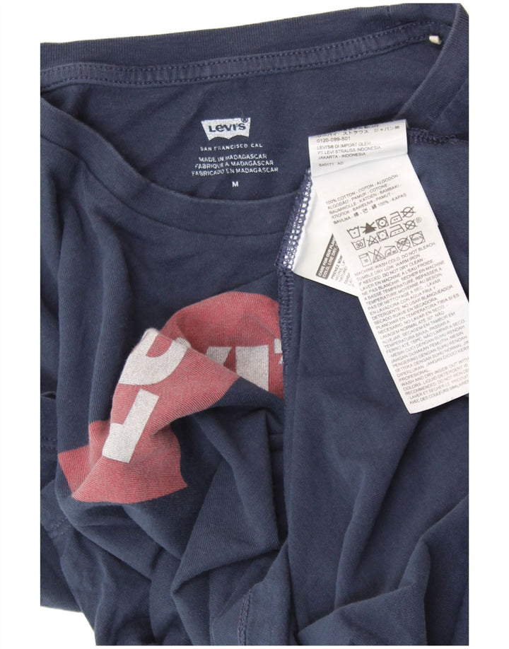 Tricou grafic pentru bărbați LEVI'S Top mediu din bumbac bleumarin