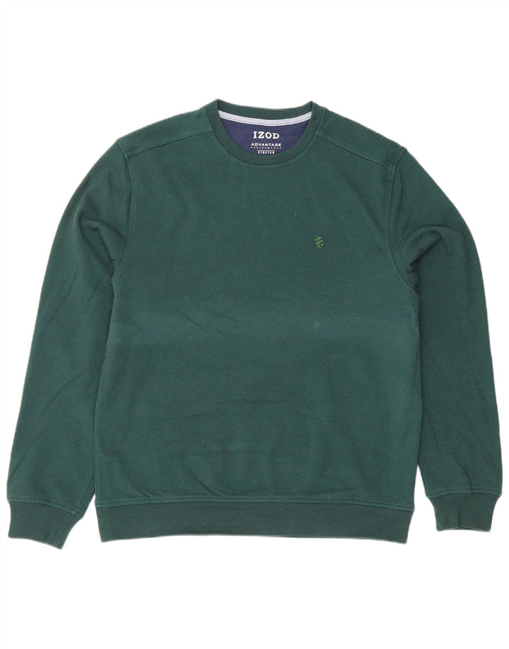 Pulover IZOD pentru bărbați, bumbac verde mediu