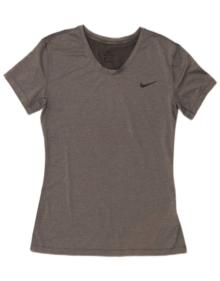 Tricou Nike Dri Fit pentru femei Top UK 14 Large Gri Poliester