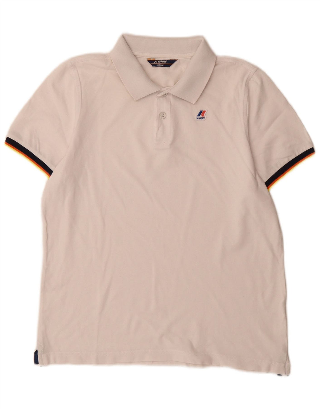 Tricou polo pentru bărbați K-Way, alb mediu