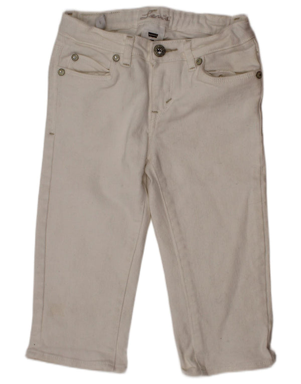 Blugi Levi's Fete Straight 6-7 Ani W22 L13 Bumbac Alb