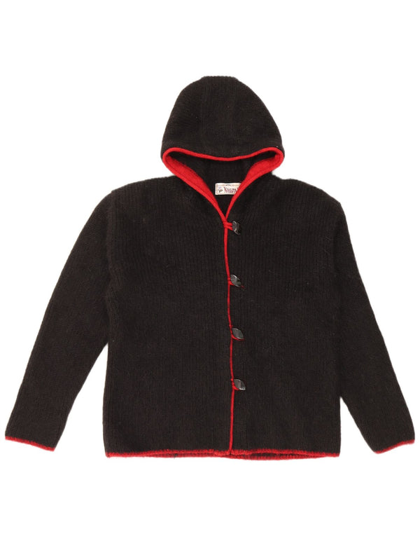 Pulover cardigan supradimensionat pentru femei cu glugă Nagpal US 1 2XS Negru