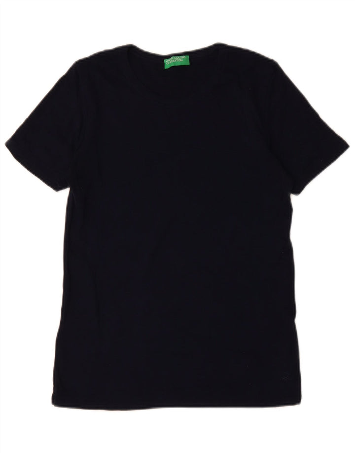 BENETTON Tricou pentru femei Top UK 12 Medium Bleumarin Bumbac