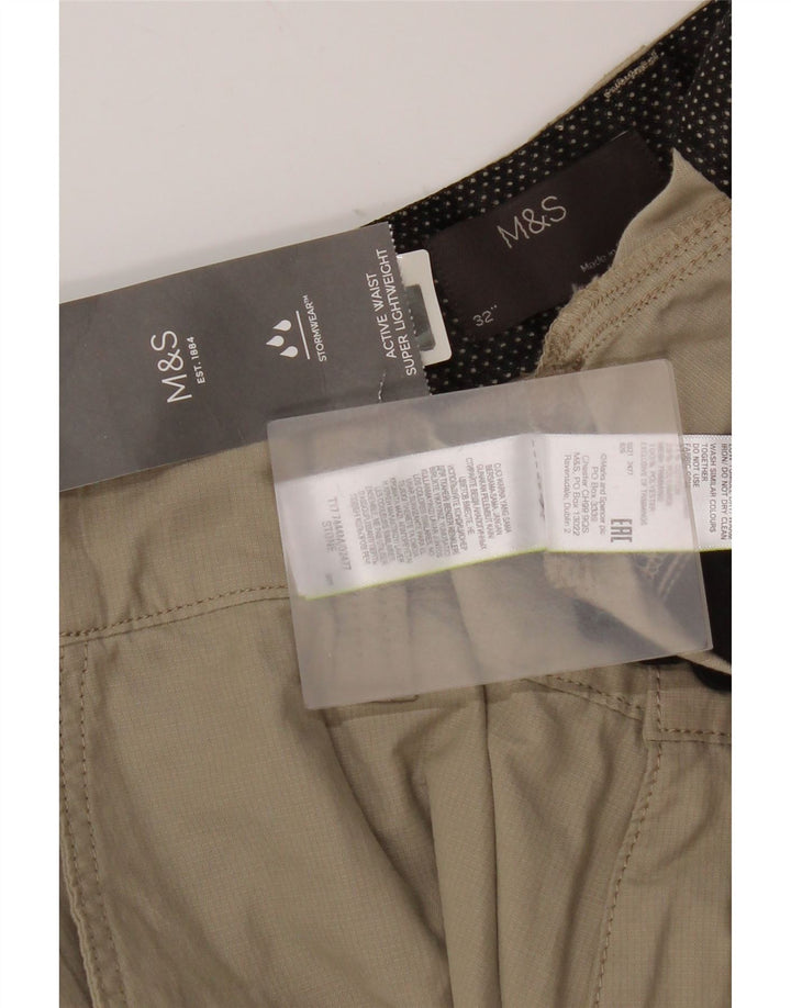 Pantaloni scurți cargo pentru bărbați Marks & Spencer W32, bumbac mediu bej