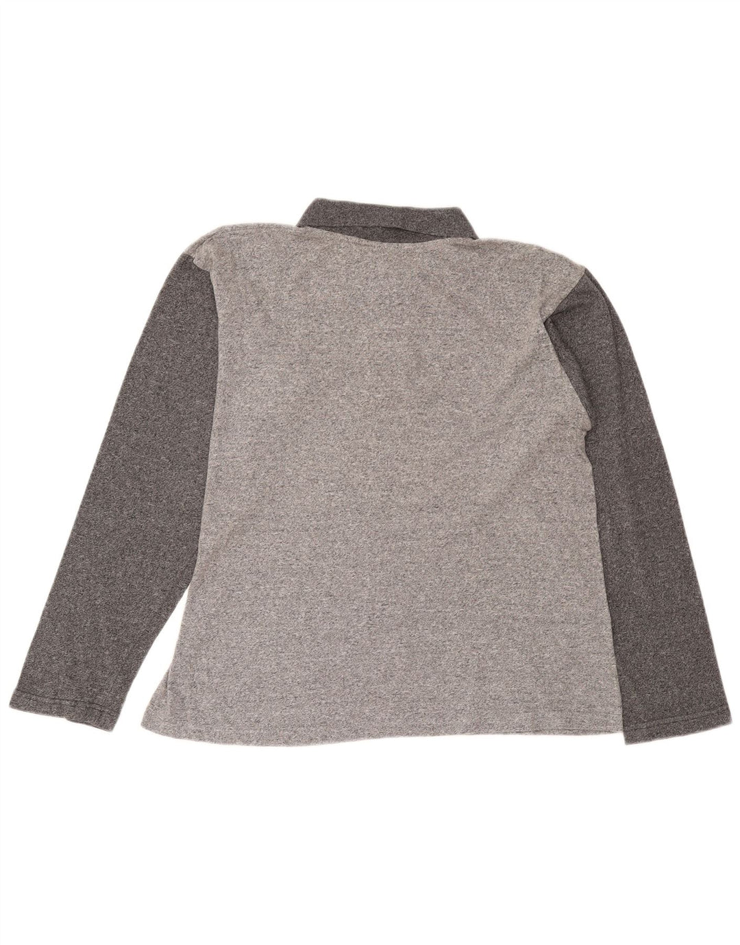 Tricou polo pentru bărbați Champion cu mânecă lungă, mare, gri, color block