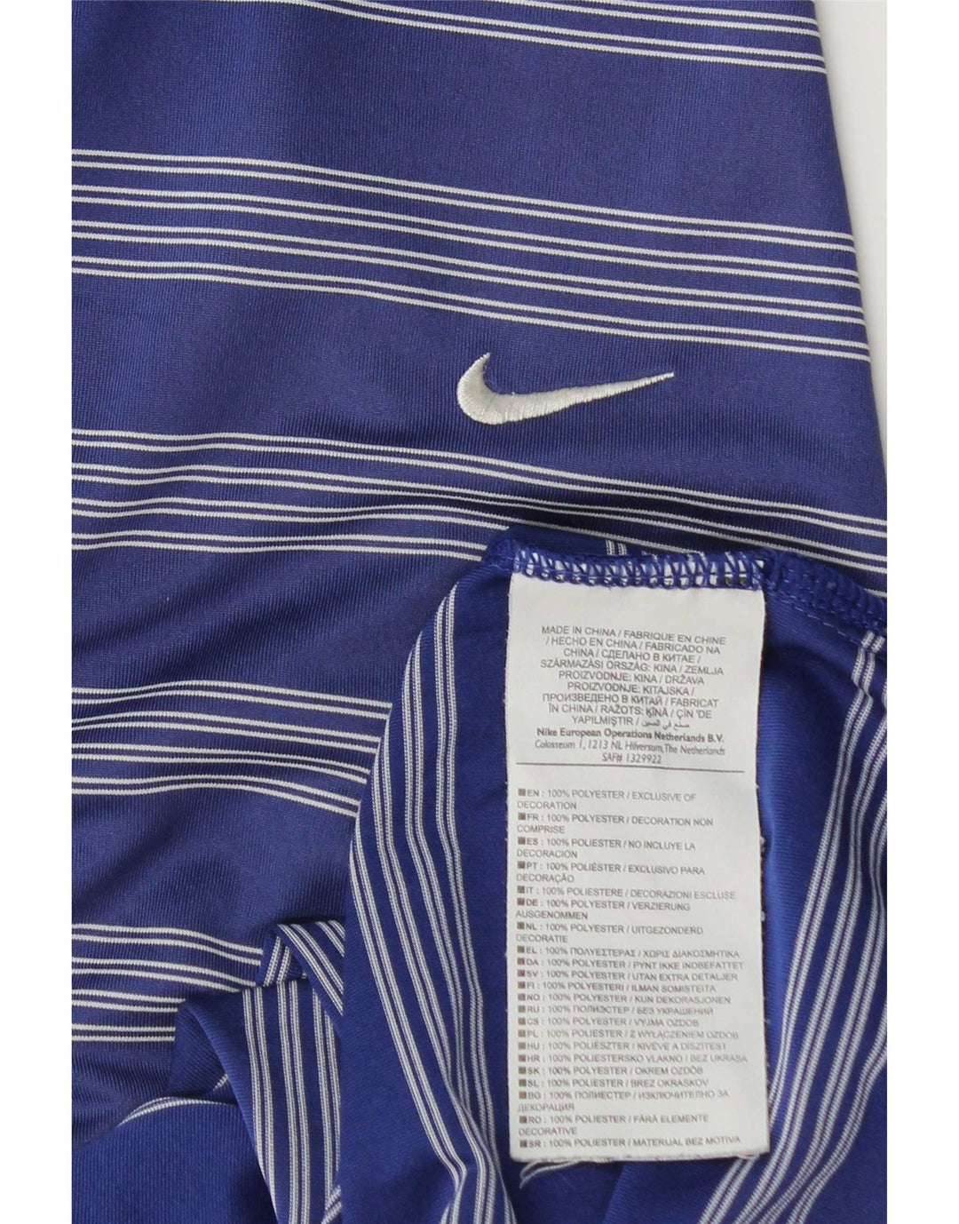Tricou Polo pentru Bărbați Nike 2XL Bleumarin cu Dungi, Poliester