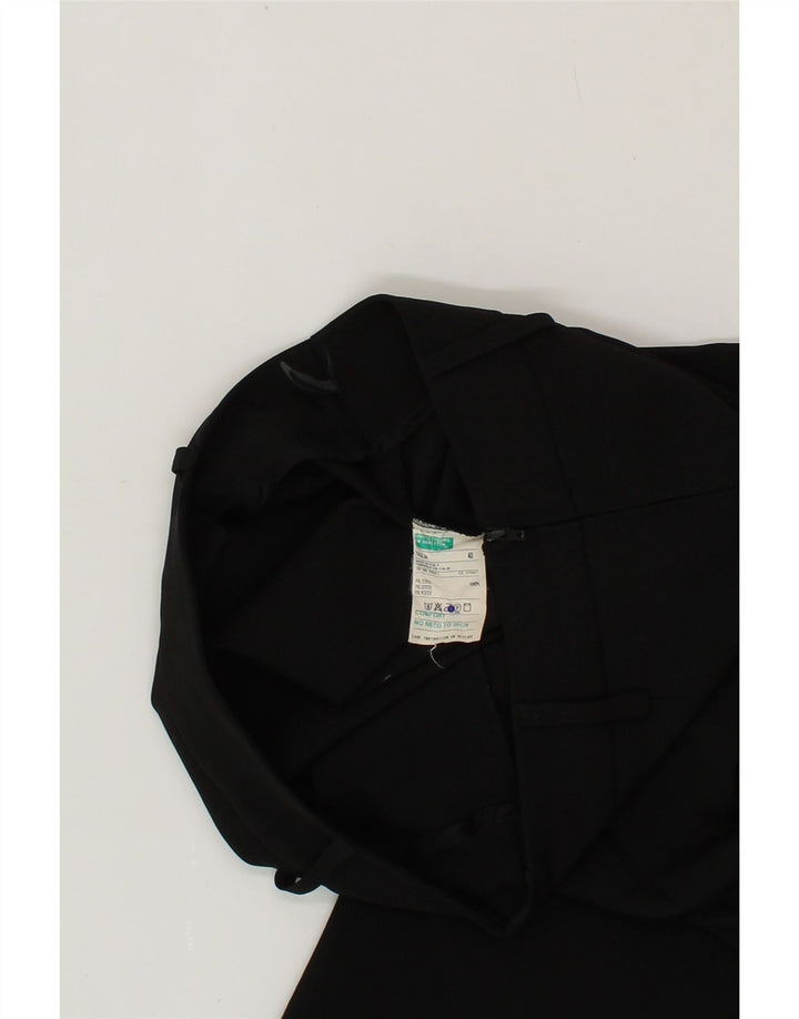 BENETTON Womens Midi Skirt IT 40 Small W28 Black Polyester Vintage Benetton and Second-Hand Benetton from Messina Hembry 