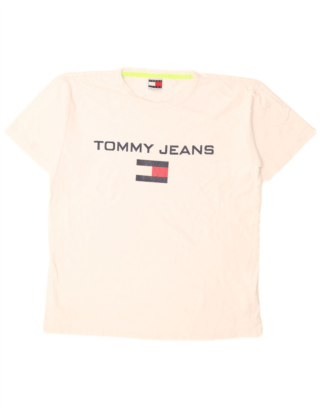 Tricou grafic Tommy Hilfiger pentru bărbați Top mediu din bumbac alb