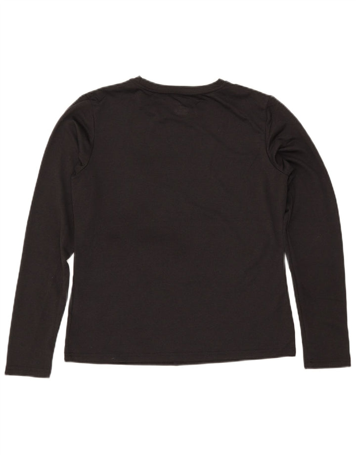 Top cu mânecă lungă NIKE Dri Fit pentru femei US 8/10 Poliester mediu negru