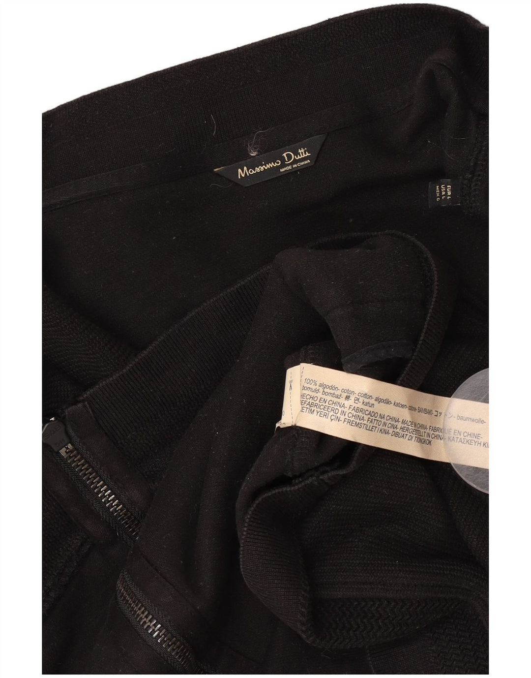 Pulover cardigan Massimo Dutti pentru bărbați, bumbac negru mare