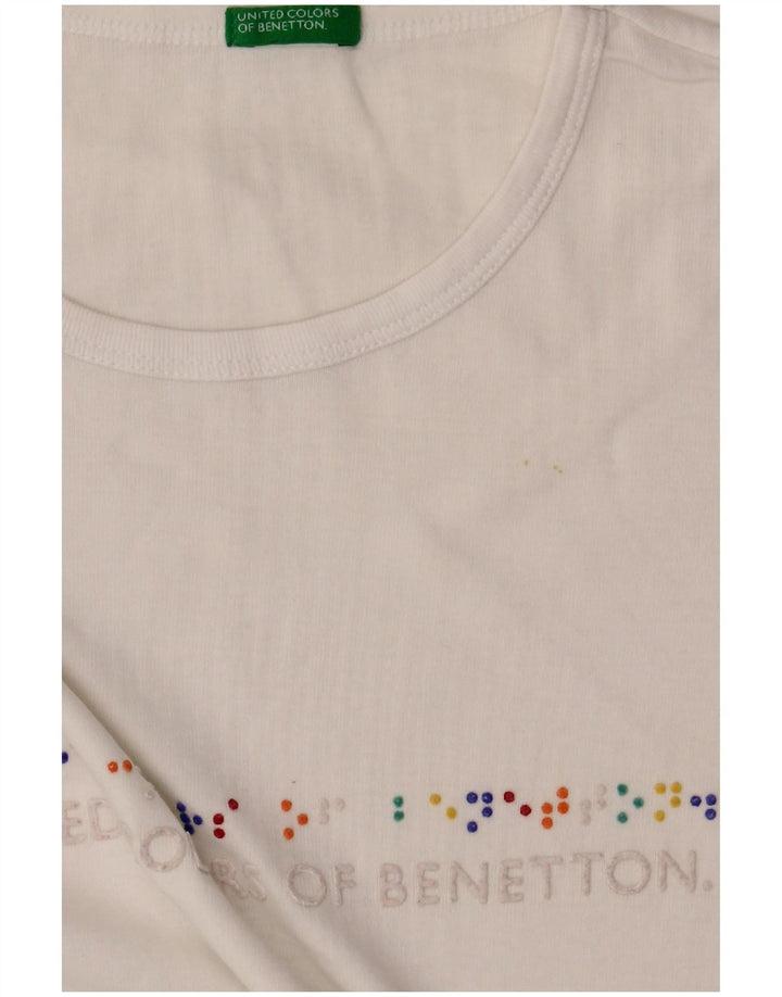 Tricou grafic BENETTON pentru femei Top UK 8 Small White