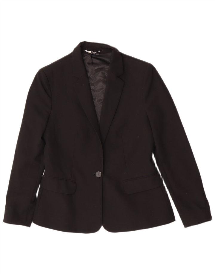 Jachetă Topshop pentru femei cu 1 nasture, UK 6 XS, poliester negru