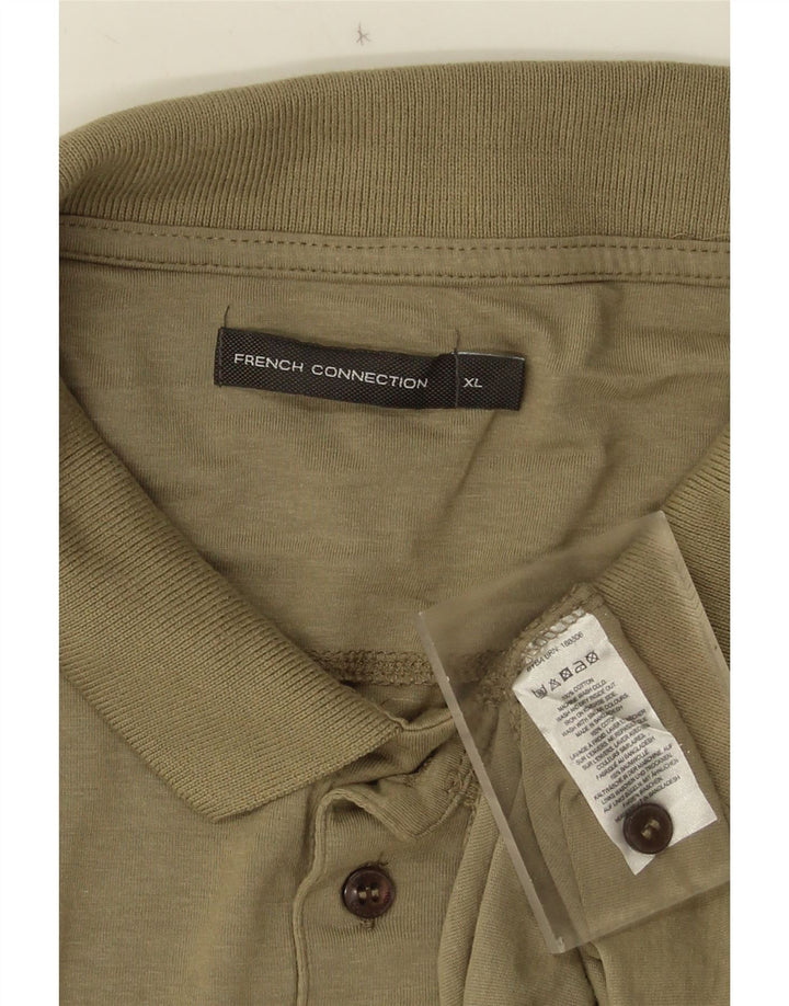 Tricou polo pentru bărbați French Connection, bumbac kaki XL