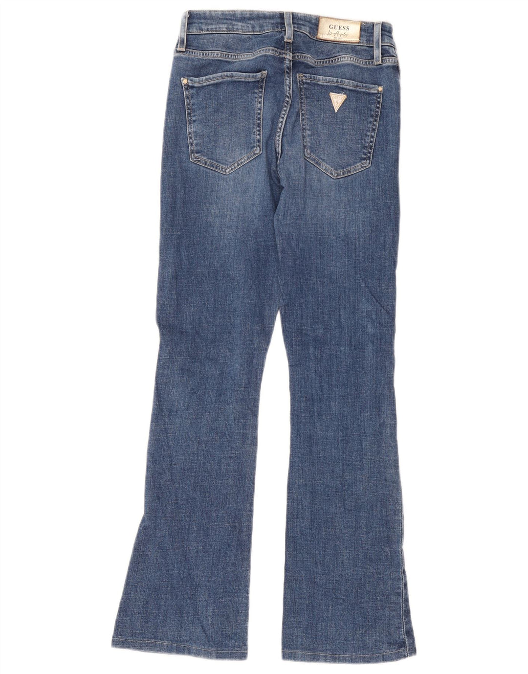 Guess Blugi Bootcut cu talie înaltă pentru femei W28 L28 Bumbac albastru