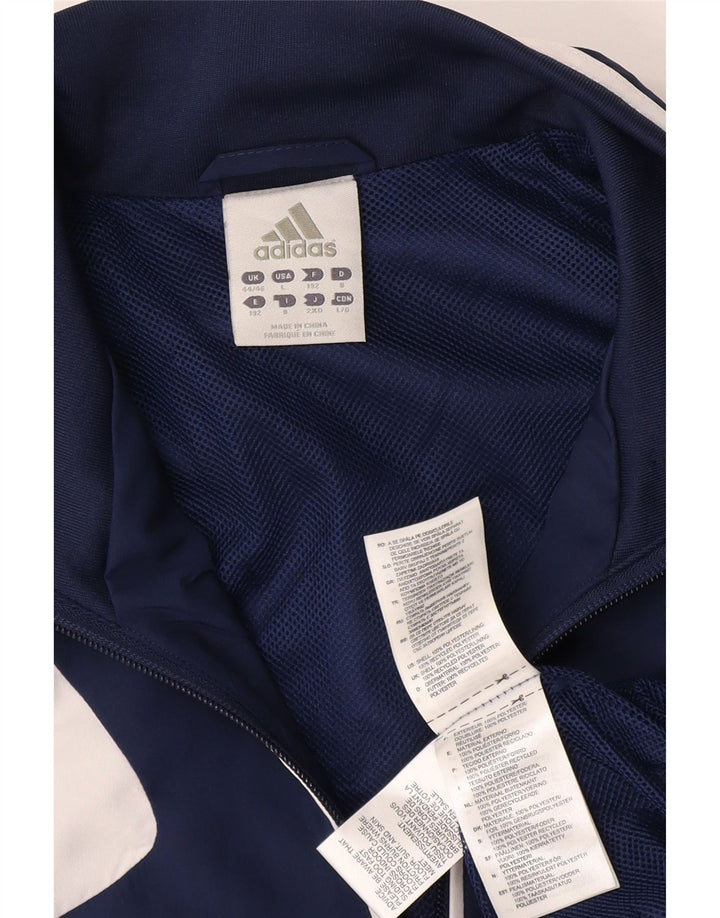 Jachetă de trening pentru bărbați Adidas, mare, albastru, poliester color bloc