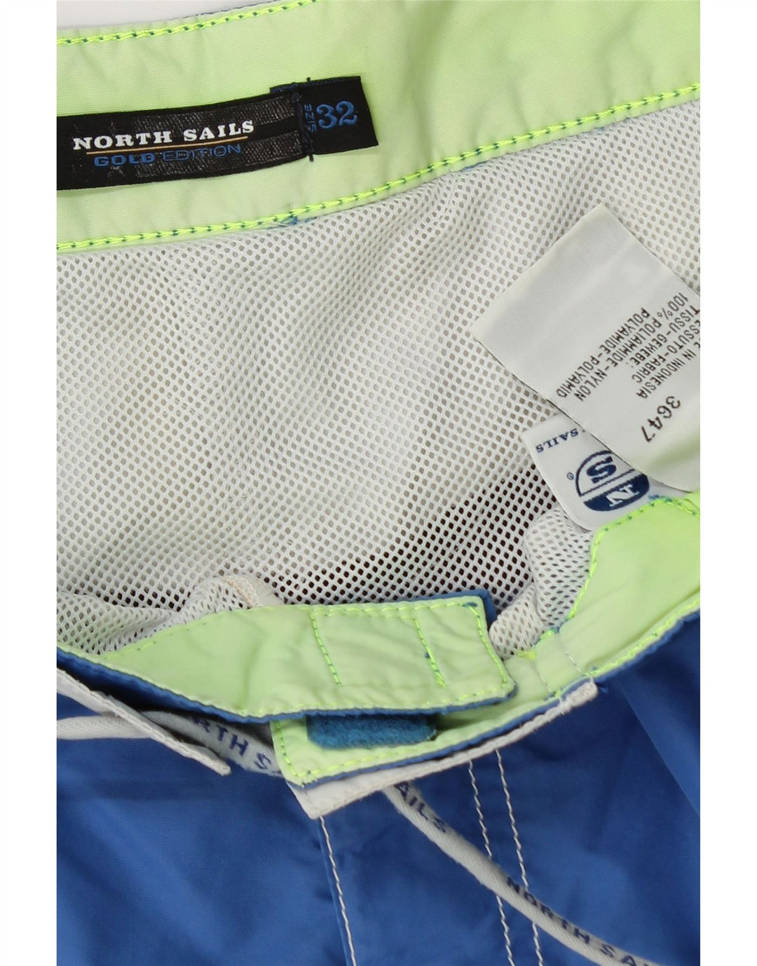Pantaloni scurți de înot grafic North Sails pentru bărbați, albastru mediu, poliamidă color bloc