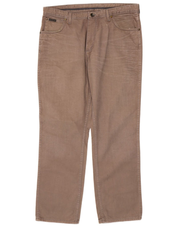 Pantaloni casual drepti pentru bărbați Wrangler Texas W38 L32 bumbac maro