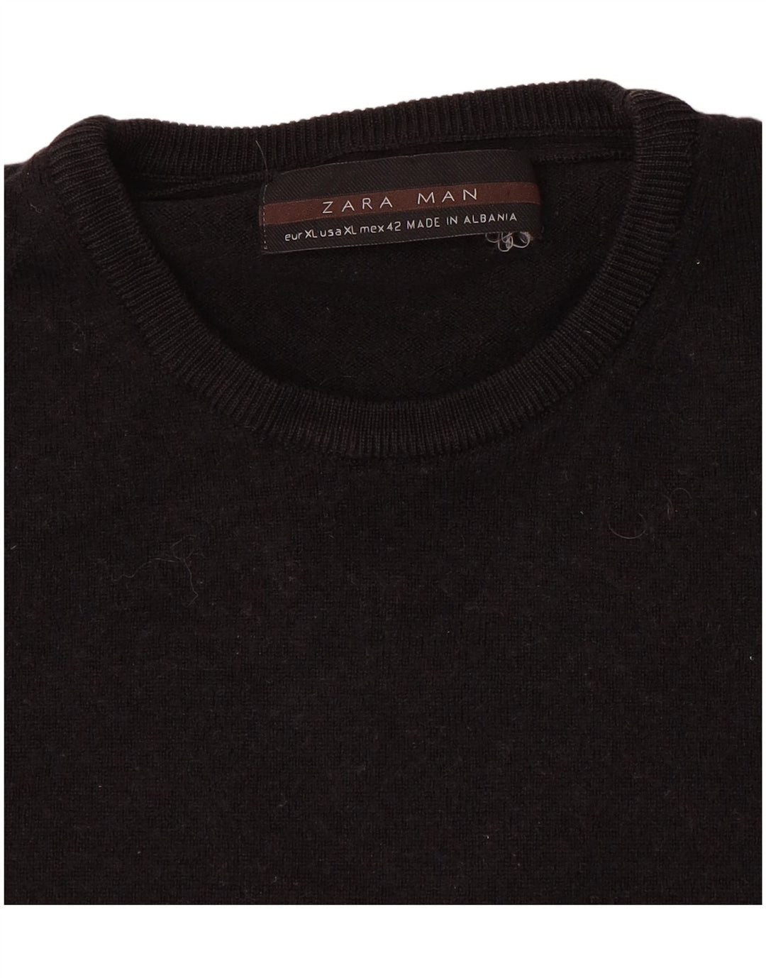 Pulover pentru bărbați Zara, cu decolteu, XL, negru