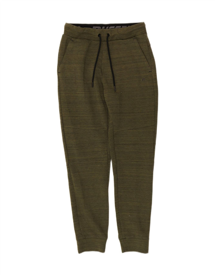 RUSSELL ATHLETIC Mens Tracksuit Trousers Joggers Small  Green Polyester Vintage Russell Athletic and Second-Hand Russell Athletic from Messina Hembry 