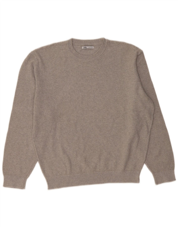 Pulover pentru damă Zara, cu gât turnut, UK 18 XL, gri