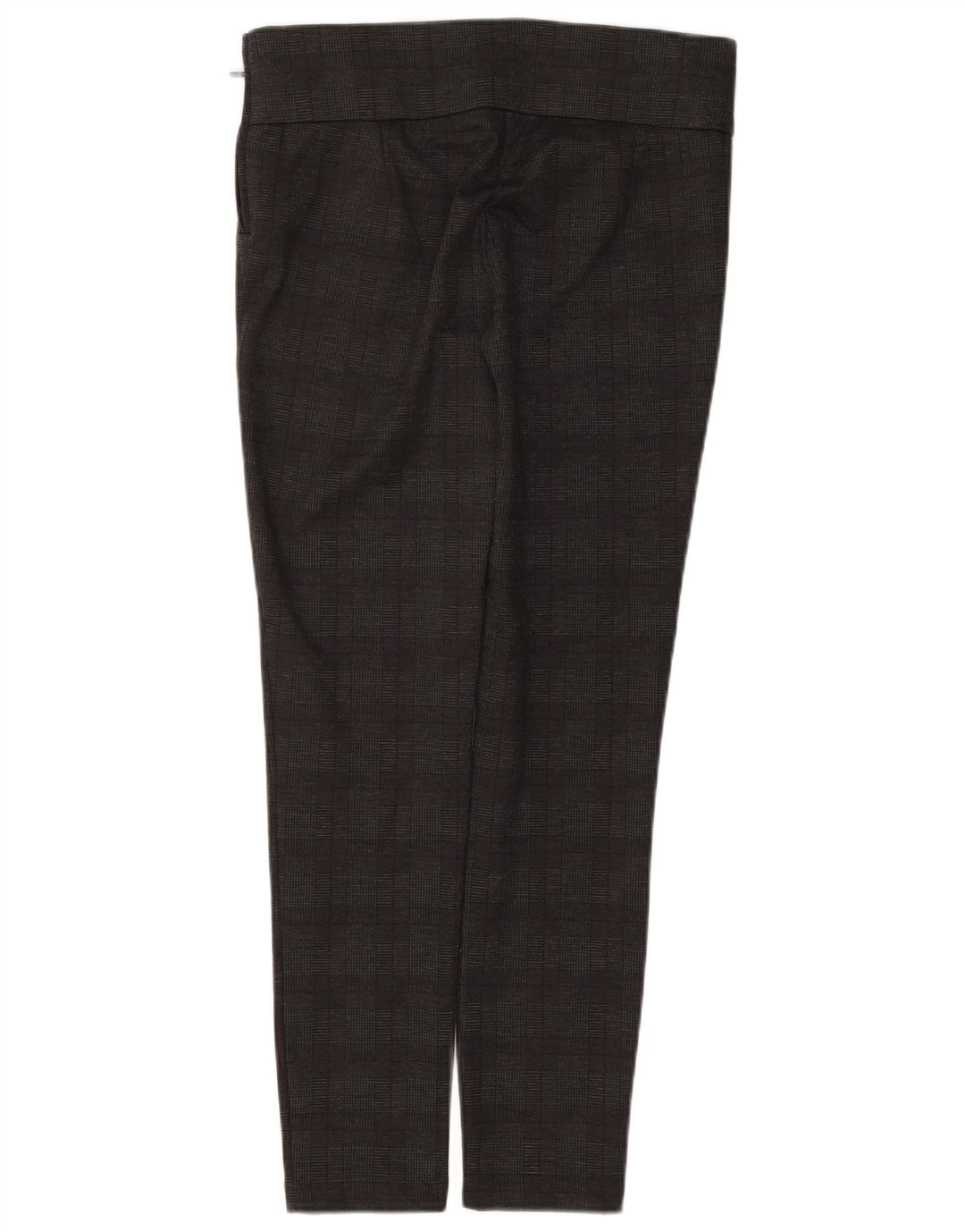 ZARA Pantaloni casual subțiri cu talie înaltă pentru femei L30 L28, gri, carouri