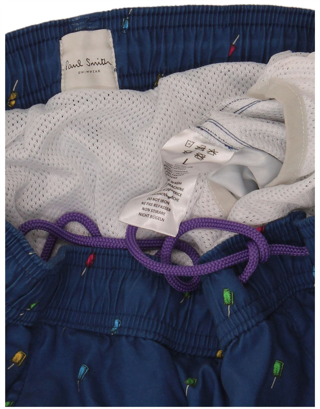 Pantaloni scurți de înot pentru bărbați Paul Smith, cu model abstract, poliester mari bleumarin