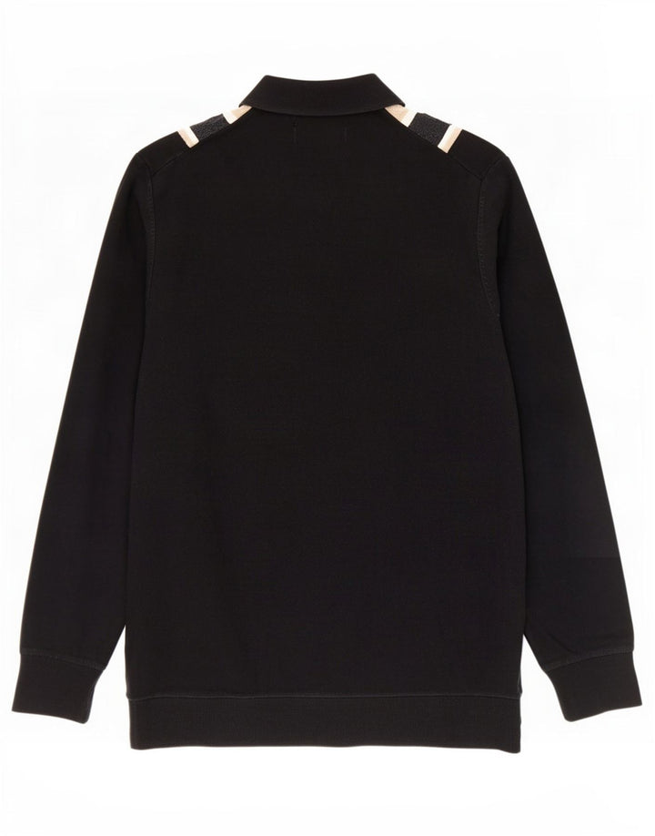 Pulover pentru bărbați Marks & Spencer cu gât polo, mediu negru, bloc de culoare