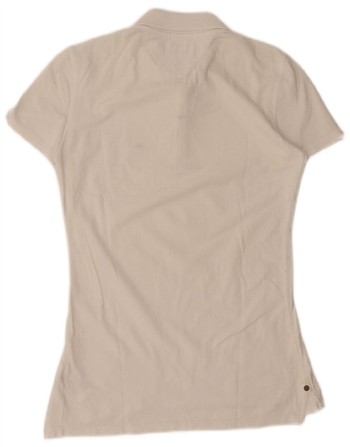 Tricou polo Tommy Hilfiger pentru femei UK 12 Bumbac alb mediu