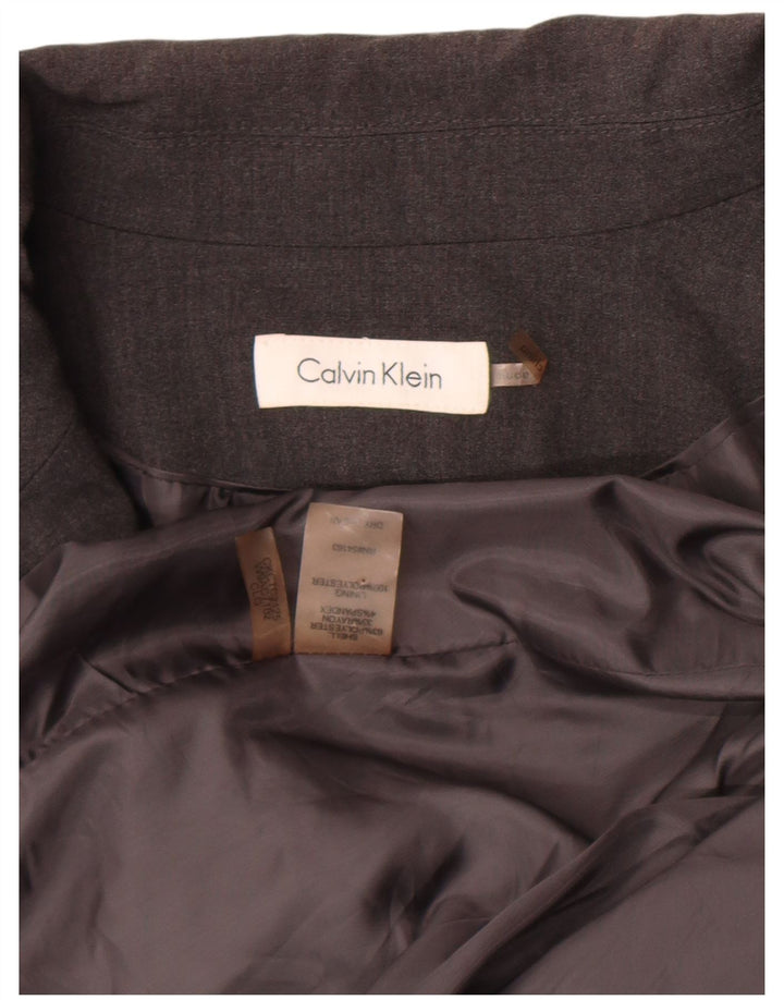 Jachetă Calvin Klein pentru femei cu 1 buton, UK 20 2XL, poliester gri