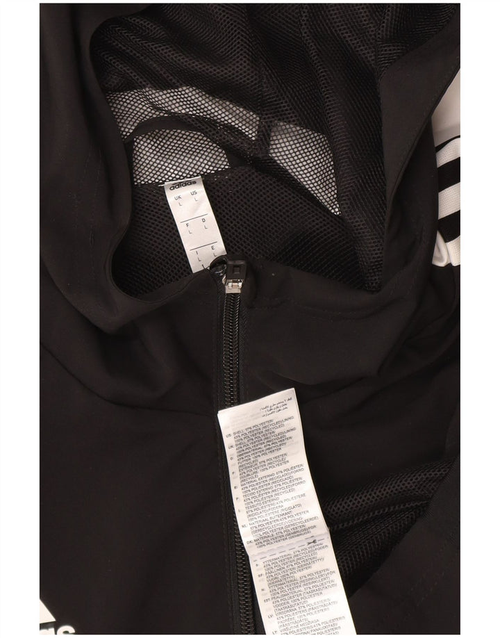 Jachetă de trening cu glugă Aeroready pentru bărbați Adidas, mare, negru, poliester