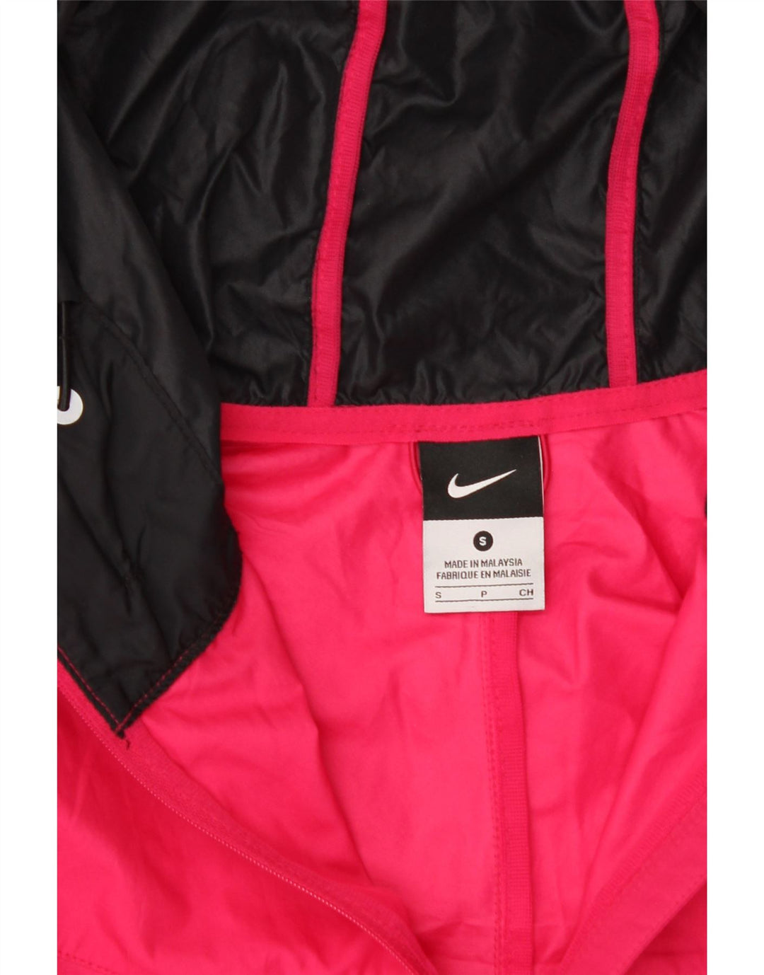 NIKE Womens Hooded Rain Jacket UK 10 Small Pink Polyester Vintage Nike and Second-Hand Nike from Messina Hembry 