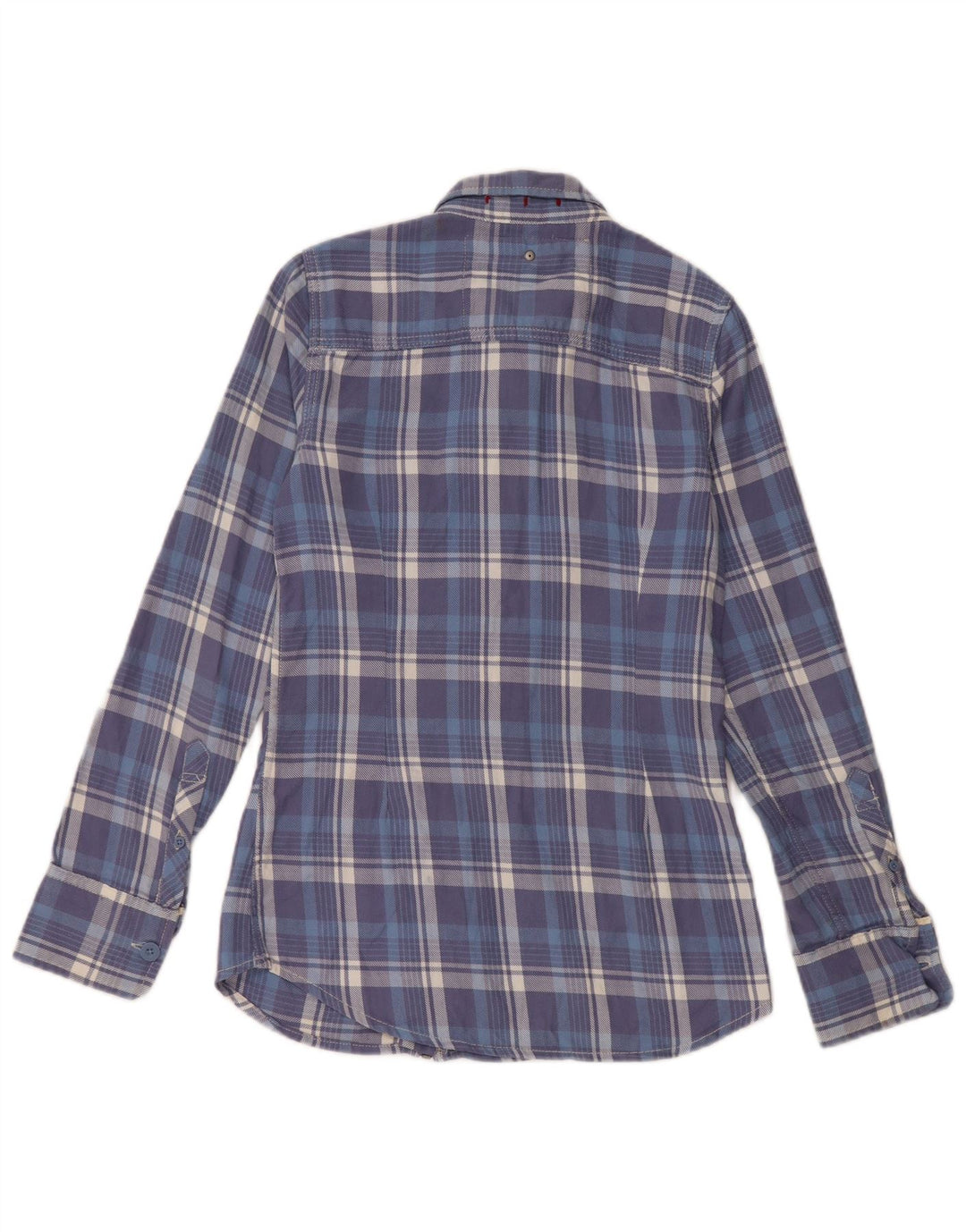 Cămașă de flanel pentru femei SUPERDRY UK 6 XS Blue Check Bumbac
